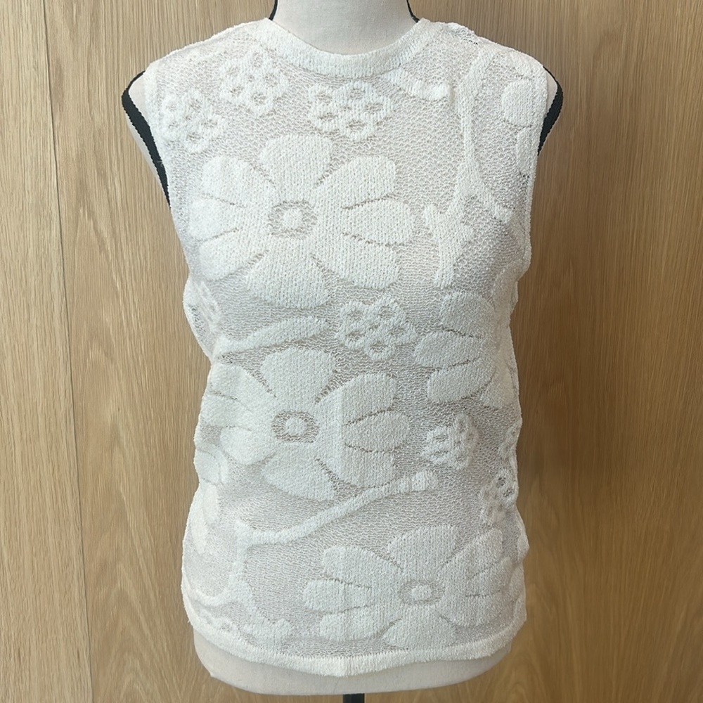 Zara Short Sleeve Floral Knit